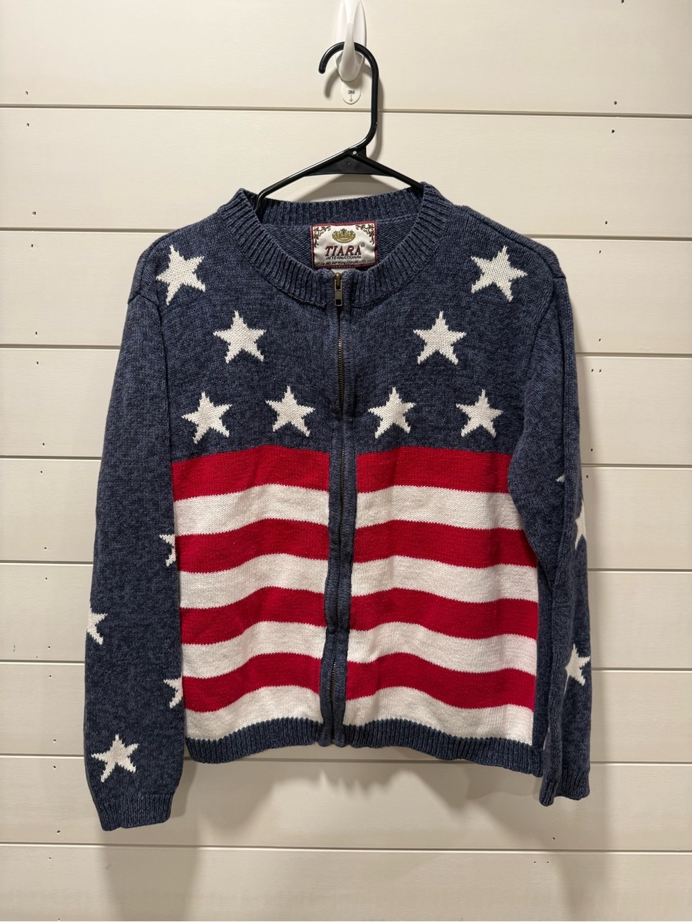 Tiara American Flag Star & Stripe Sweater